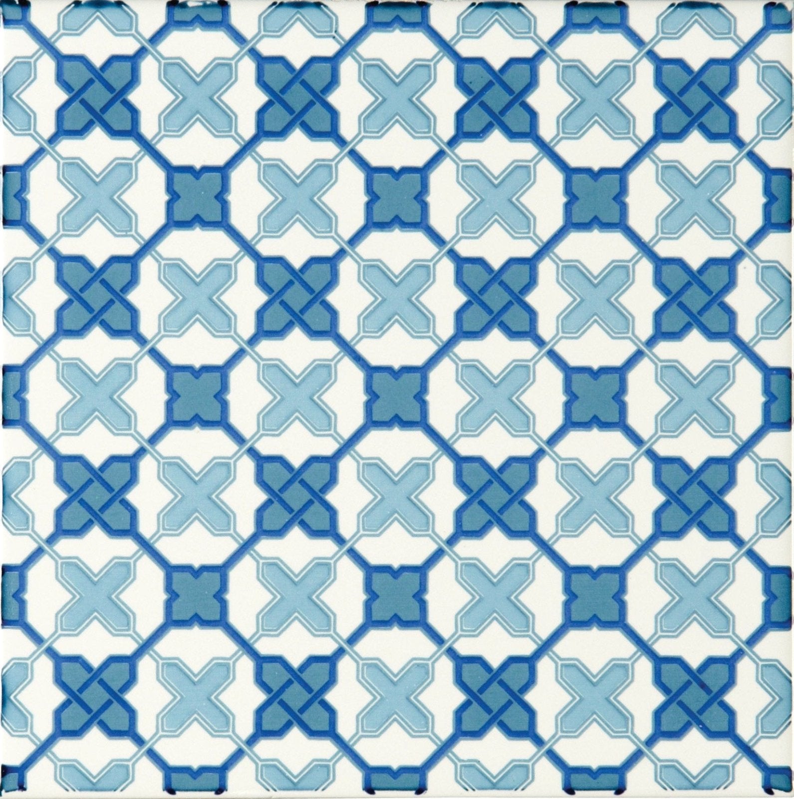 Filigree Blue on Brilliant White