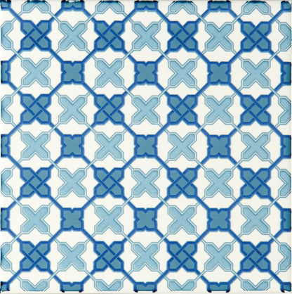 Filigree Blue on Brilliant White