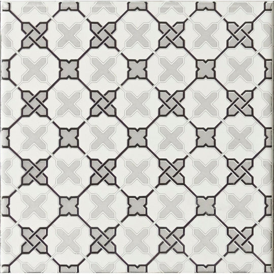 Filigree Grey on Brilliant White