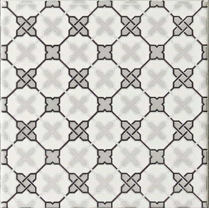 Filigree Grey on Brilliant White