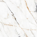 White marble surface with elegant golden and dark gray veining from firenze 1840 calacatta gold polished collection