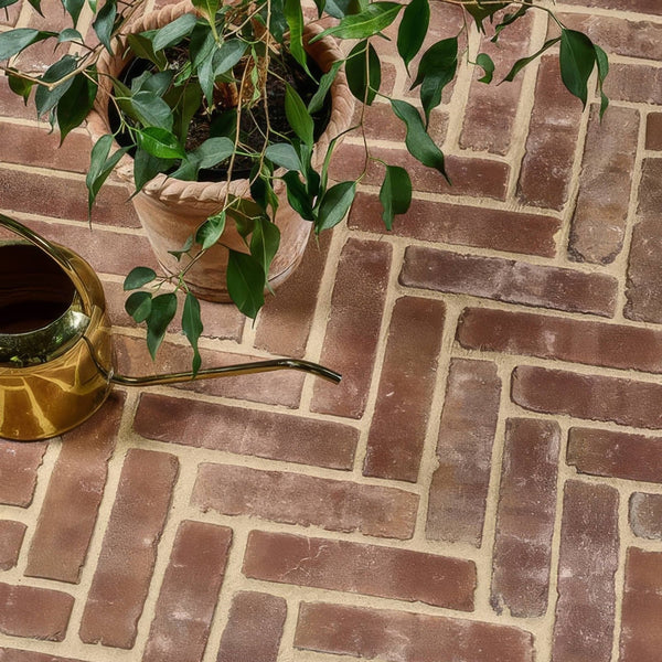 Warm Russet Tumbled Clay Pavers