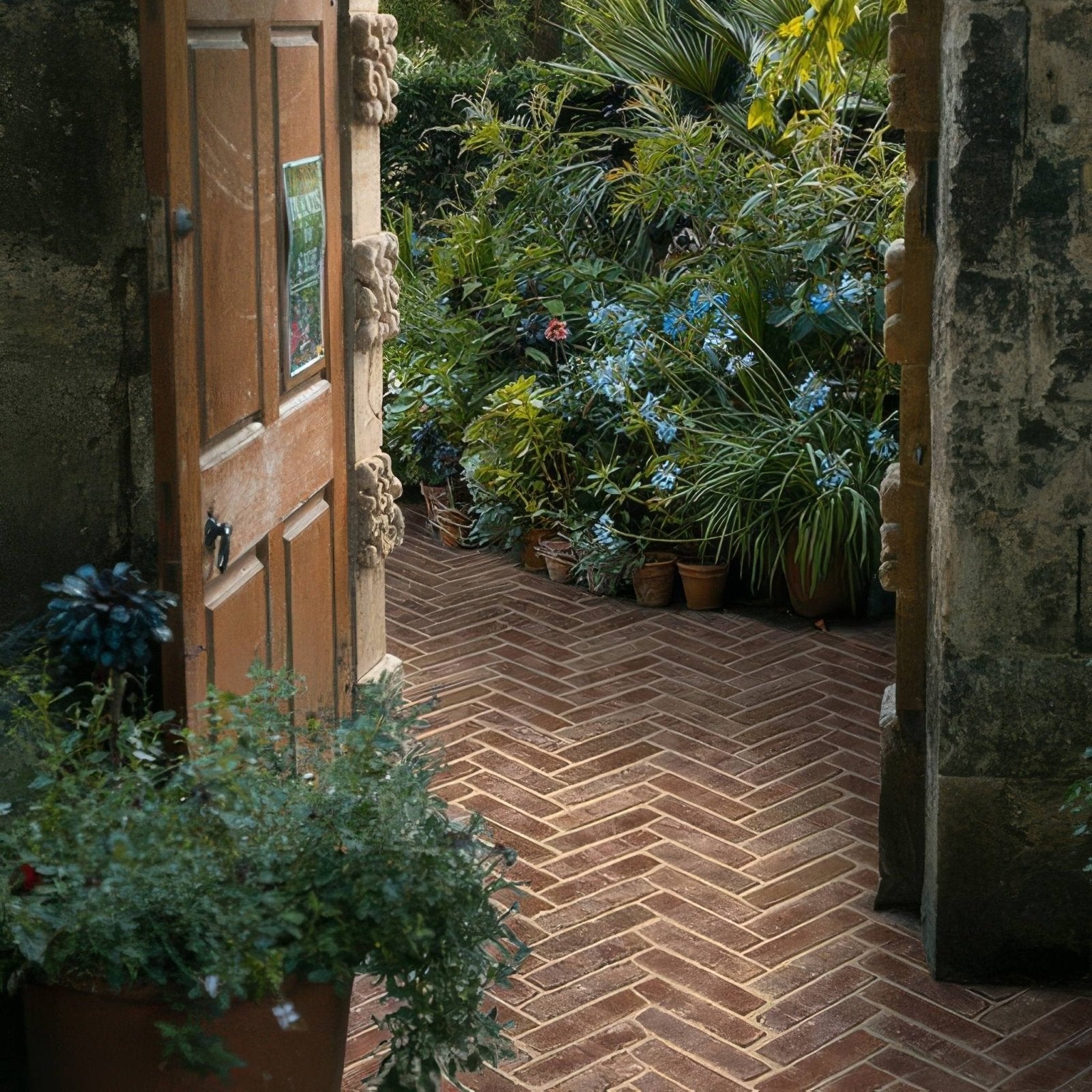 Flanders Warm Russet Tumbled Clay Pavers – detail view 3
