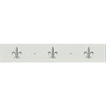 Fleur de Lis Border Platinum on Brilliant White