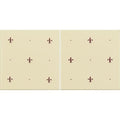 Fleur de Lis Burgundy on County White (2 Tile Set)