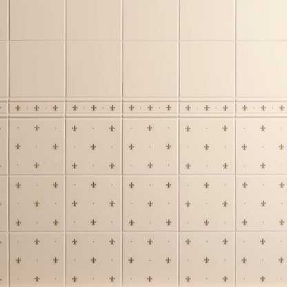 Fleur de Lis Gold on County White (2 Tile Set)