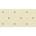 Fleur de Lis Royal Blue On Colonial White (2 Tile Set)