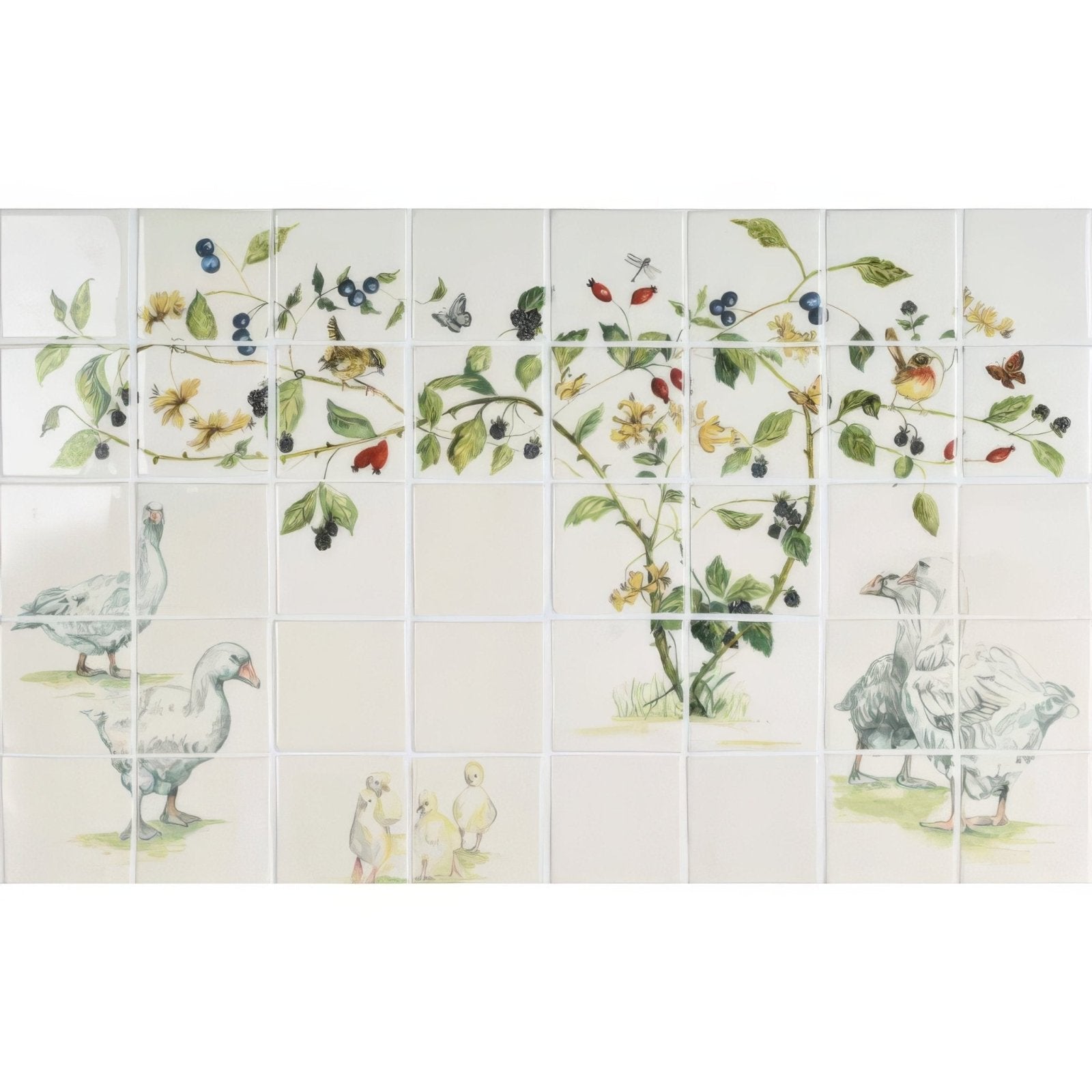 Flock of Geese 40 Tile Panel