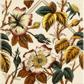 Floral trellis continuous pattern with vintage cream and maroon roses on county white beige fabric background