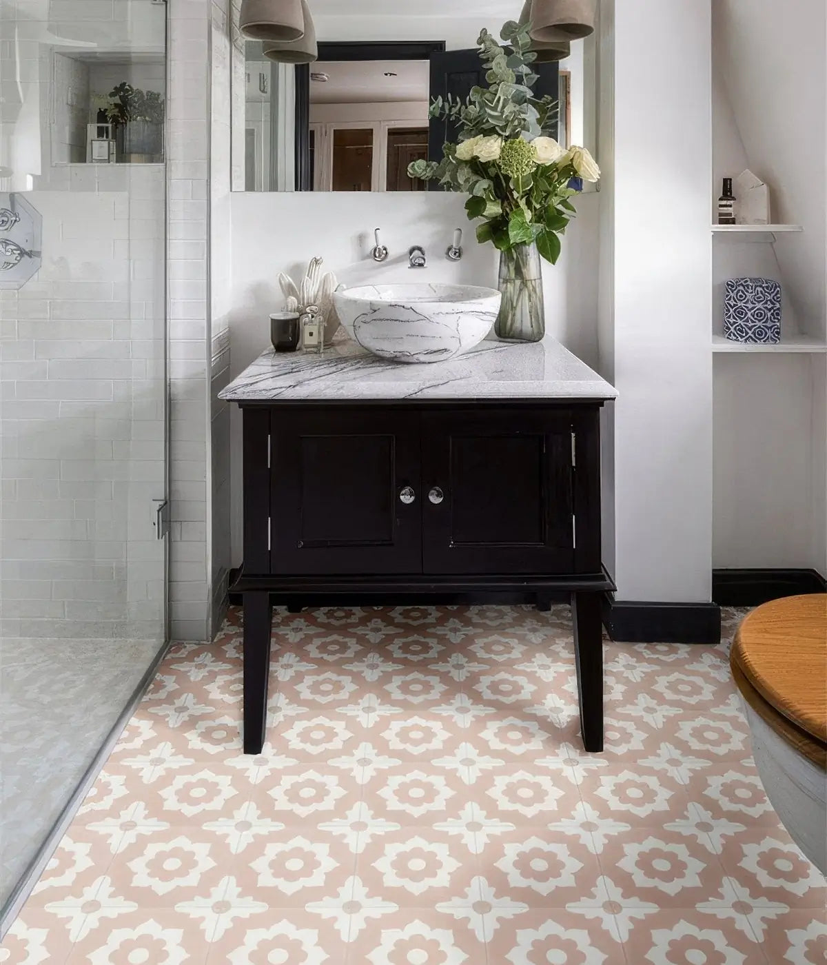 Floris Porcelain Rose Wall And Floor Tiles