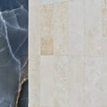Beige folio marble honed finish tiles with subtle veining and smooth polished surface 10 x 30.5cm