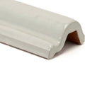 White ceramic tile forecast arran glazed dado with a glossy finish and curved decorative edge for wall decoration