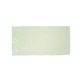 A sleek rectangular ceramic Forecast Arran glazed tile with smooth glossy pale green finish and rounded edges