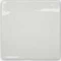 A glossy off-white square ceramic tile with a smooth reflective surface from forecast arran square glazed tile collection