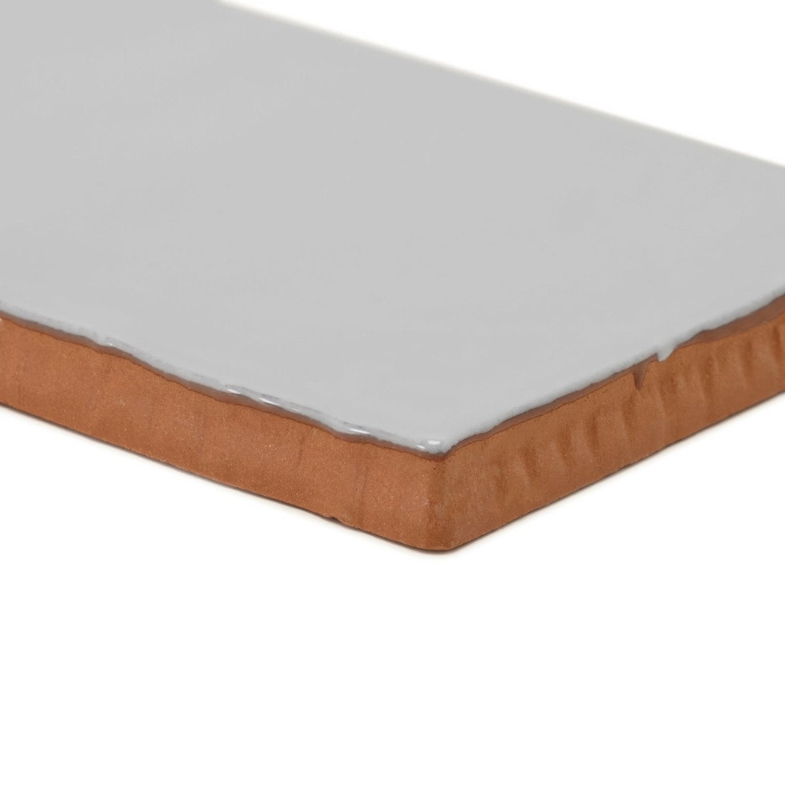 Gray-coated forecast cromarty rectangle glazed terracotta tile with smooth glossy finish and textured edges