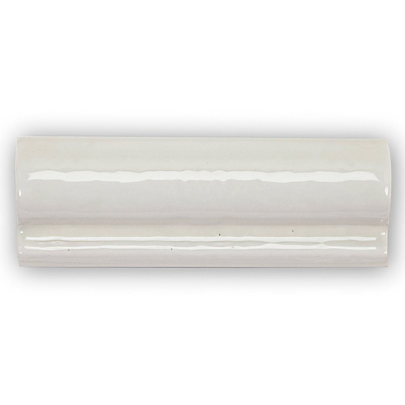 Cream-colored glossy ceramic tile with subtle textured finish from forecast fair isle glazed dado collection