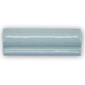 A sleek light blue Forecast Forth glazed dado ceramic tile with subtle two tone design and rounded edges