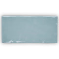 Forecast Forth rectangle glazed ceramic tile with smooth matte finish in soft muted blue hue for wall and floor use