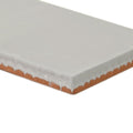 Forecast Portland rectangle glazed tile is a rectangular ceramic tile with a smooth white glaze and terracotta clay edge