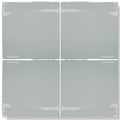 Set of four matte-finished light gray ceramic square tiles with slightly uneven edges from forecast rockall square glazed tile collection