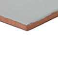 Forecast rockall square glazed tile showing a smooth matte gray ceramic surface with exposed terracotta clay edges