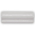 A sleek glossy white ceramic Forecast Sky Glazed Dado tile with smooth rectangular surface and subtle horizontal ridges