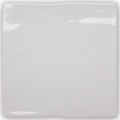 A glossy white ceramic Forecast Sky Square glazed tile with smooth rounded edges and subtle reflective highlights