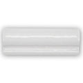 White glossy ceramic tile forecast wight glazed dado with smooth curved rectangular shape and subtle horizontal ridges