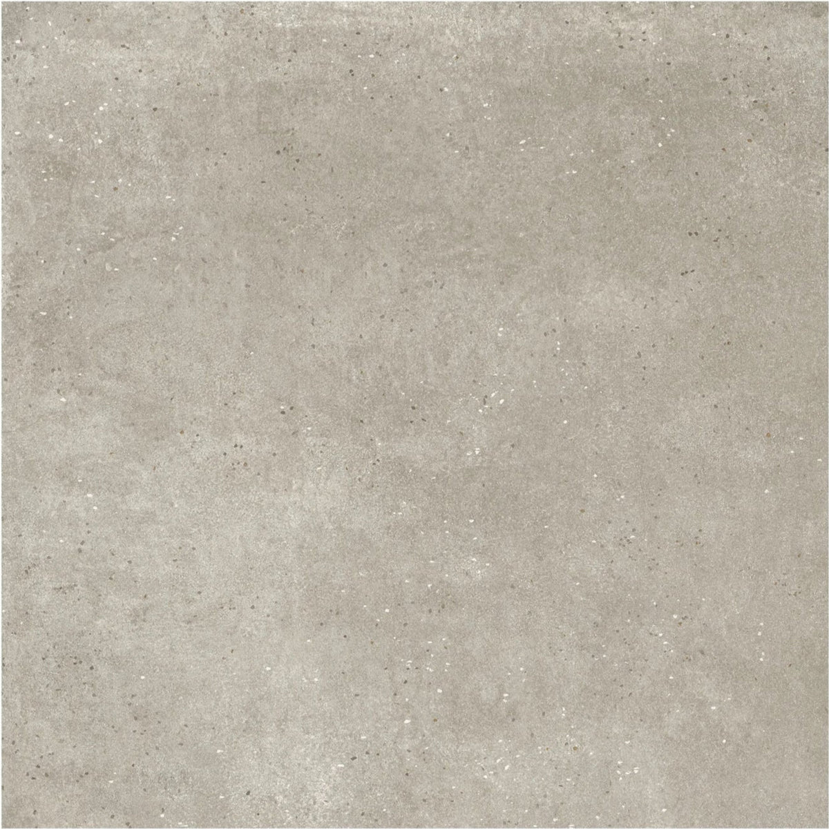 Form earth 60 x 60cm porcelain tile in gray concrete effect with subtle speckles and a matte finish