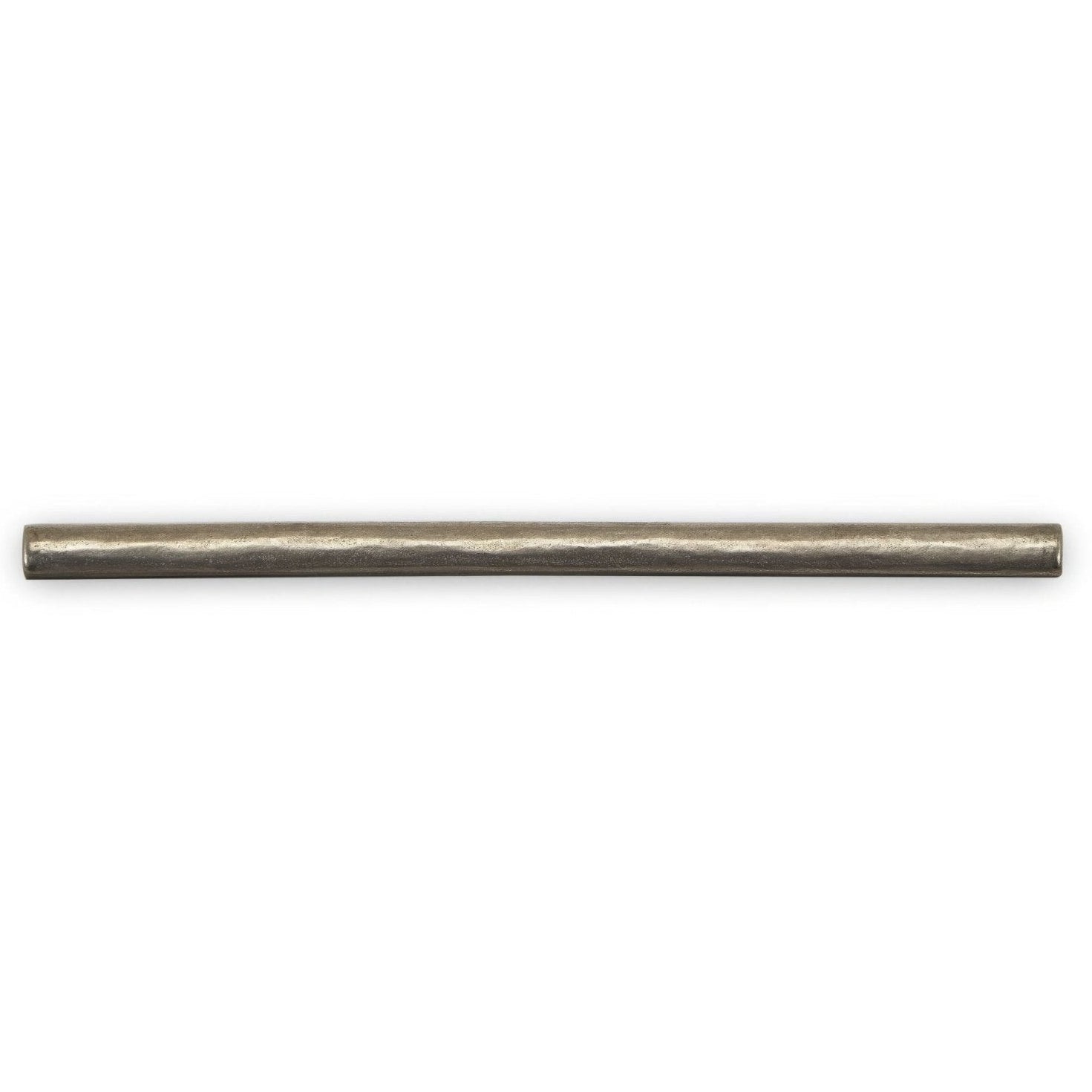 Foundry egyptian rail sleek hammered finish metallic rod with subtle silver tone and uniform cylindrical shape