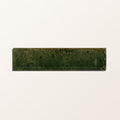 Foundry novo porcelain alligator green rectangular glossy dark green ceramic tile with textured mottled surface and golden undertones