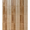 Rectangular foundry novo porcelain beige stone tiles in earthy beige and warm brown tones with subtle texture variations