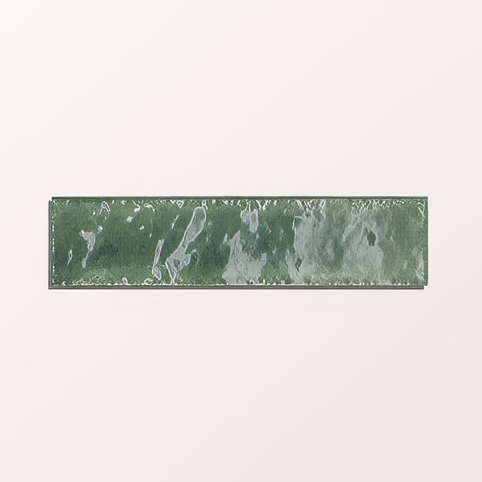 Foundry novo porcelain irish green rectangular ceramic tile with textured marbled surface and subtle white veining
