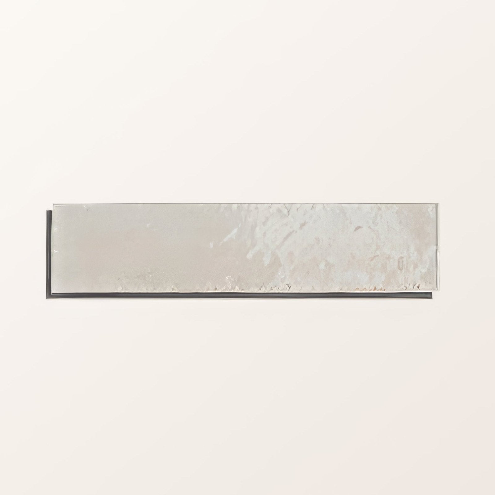 Foundry novo porcelain linen rectangular frosted glass mirror with sleek black frame for modern decor