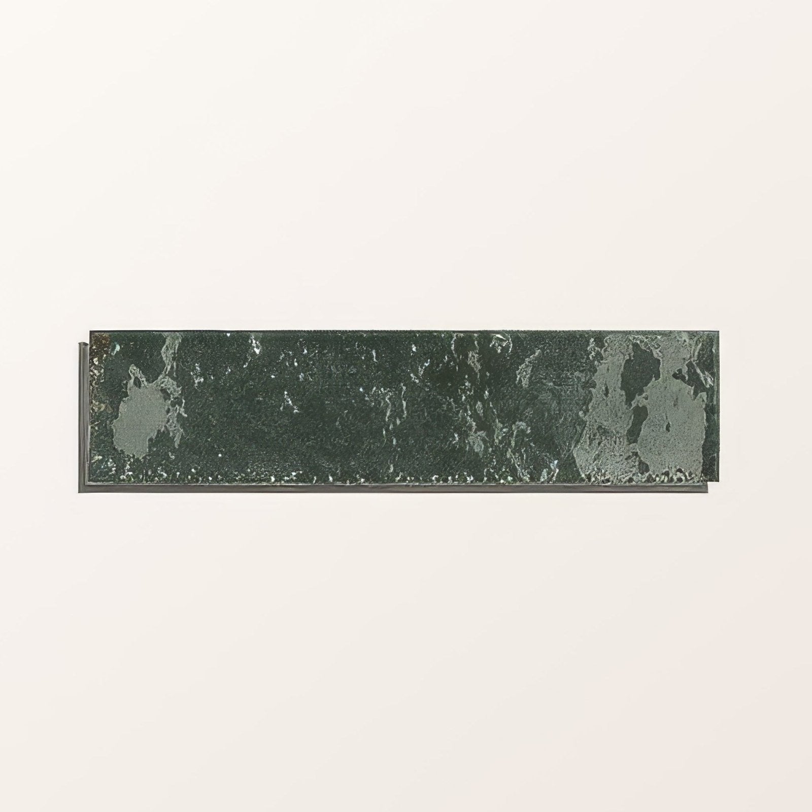 Foundry novo porcelain navy dark green rectangular tile with marbled textured surface and subtle metallic sheen