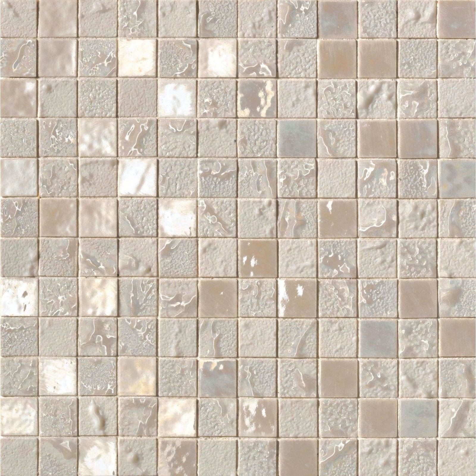 Beige and gray four seasons spring mosaic tile with textured stone-like surface for wall and floor use