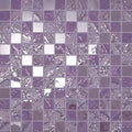 Purple and silver four seasons tulip mosaic tile with reflective textured surface for decorative wall use
