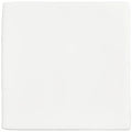 Frost field tile plain white square coaster with smooth slightly glossy ceramic surface for tabletop use