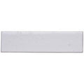A sleek rectangular white ceramic frost smooth brick tile with subtle glossy finish and faint speckled texture