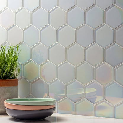 Futura Dichroic Hexagon Mosaic
