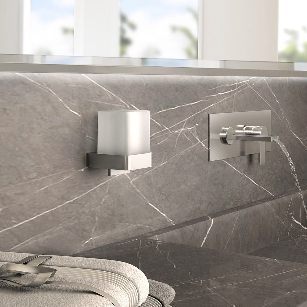 Giava Square Soap Dispenser in Chrome - Origins Living, view 2
