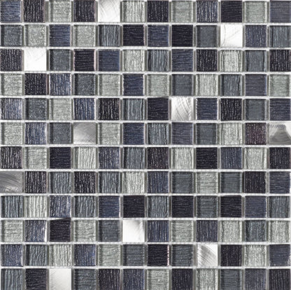 Galactic Black Glass & Metal Mix Mosaic
