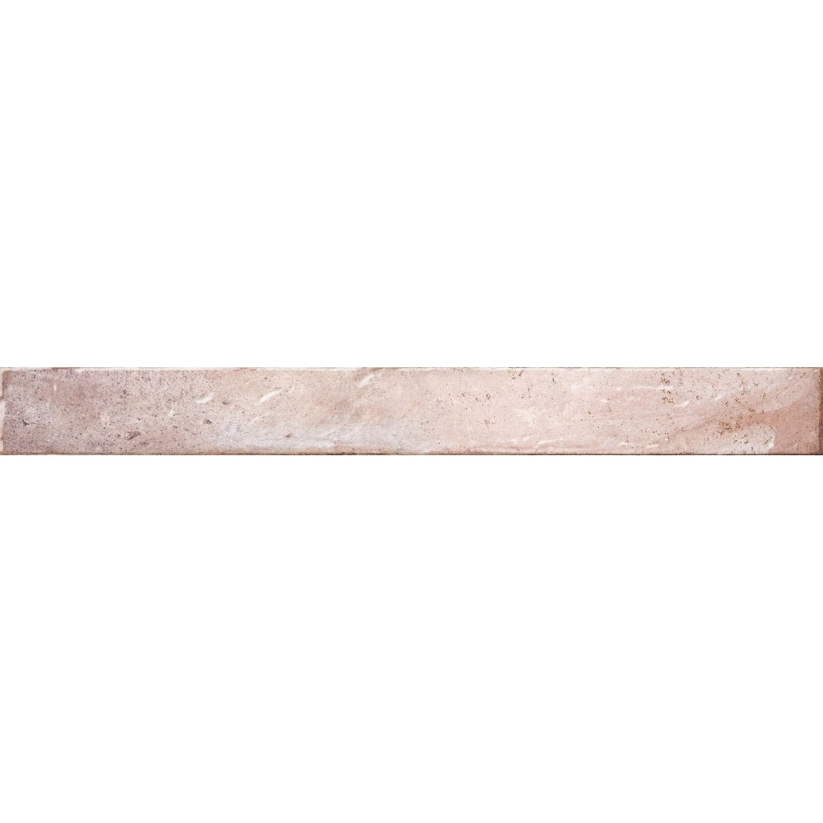 A rectangular light beige Genesi Pink Brillo ceramic tile with subtle marbled texture and natural stone veining