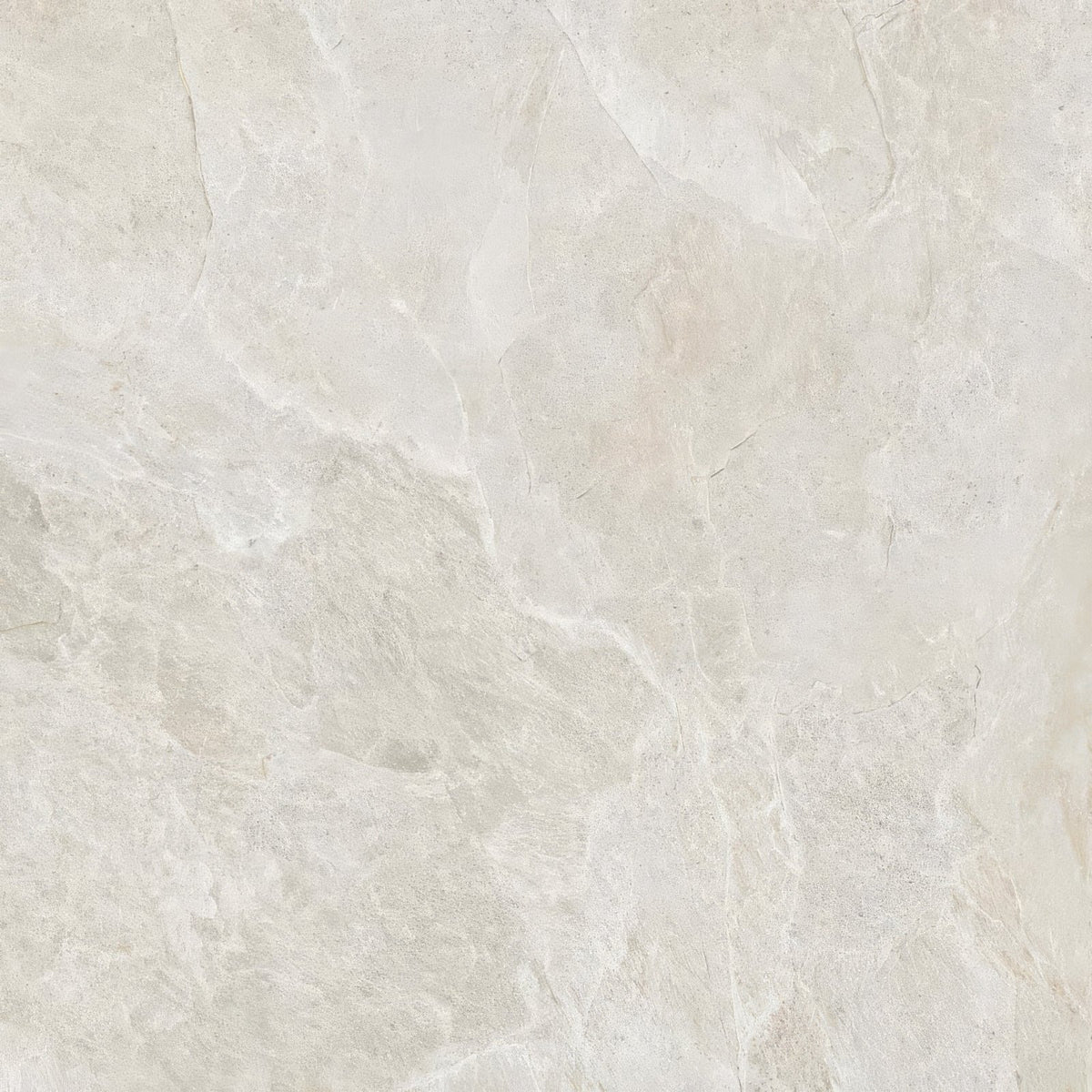 Genesis light grey matt porcelain tile 120x120cm with beige marble-effect ceramic texture and subtle veining