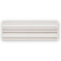 Cream-colored glossy ceramic dado tile giralda cascara with three horizontal ridges for wall decoration