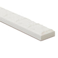 White ceramic tactile edge strip giralda cascara cream trim with raised textured ridges for accessibility