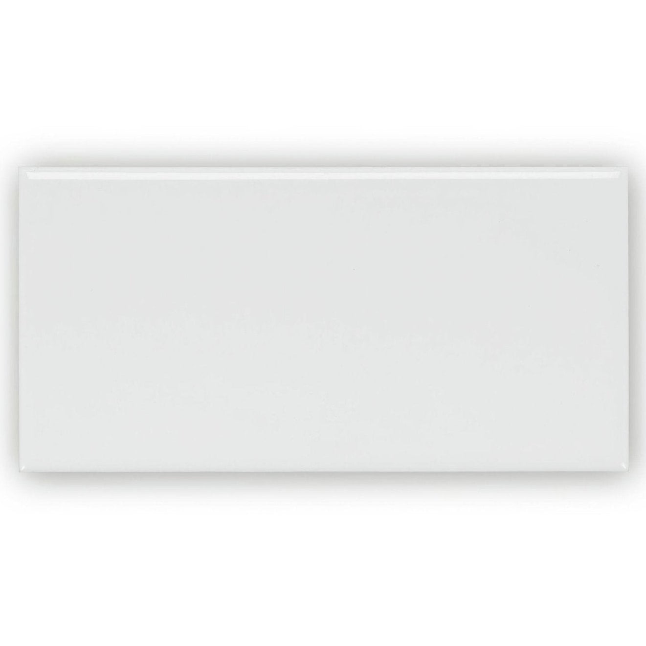 White rectangular ceramic Giralda hielo tile with smooth glossy finish ideal for walls and floors
