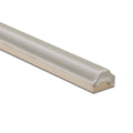 Clear translucent plastic trim giralda niebla grey pencil with smooth glossy finish and rounded rectangular edges