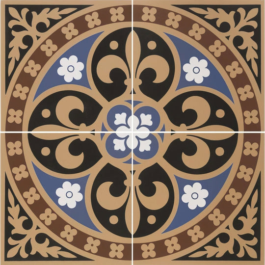 Gladstone 4 Tile Set Blue/Red