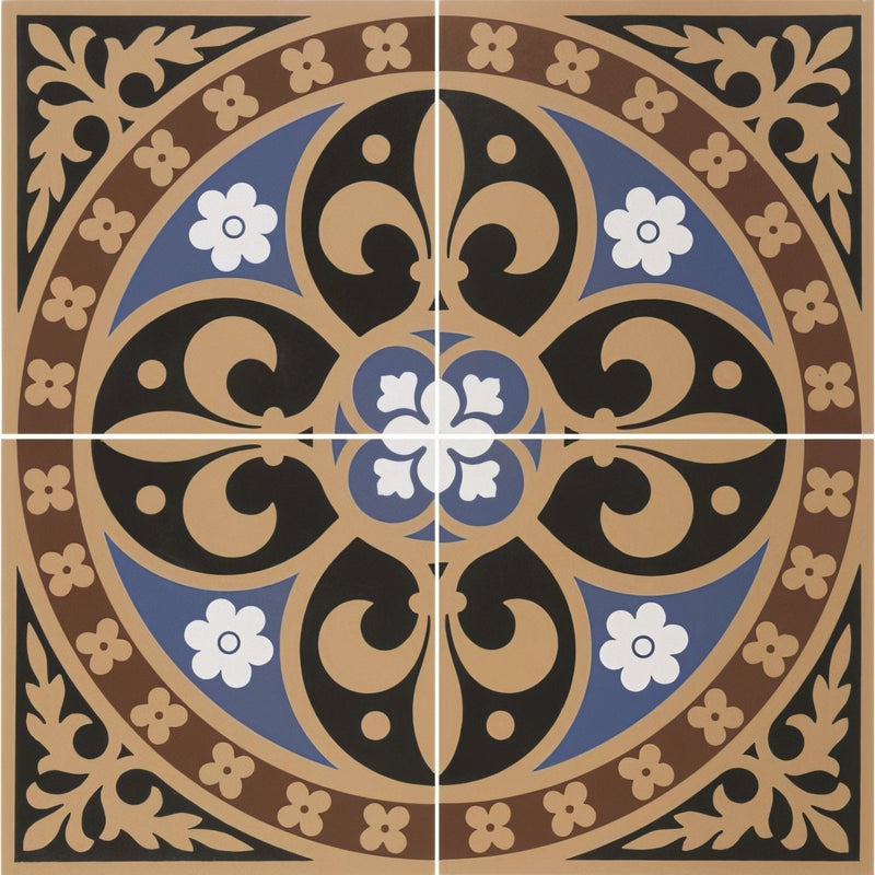 Gladstone 4 Tile Set Blue/Red